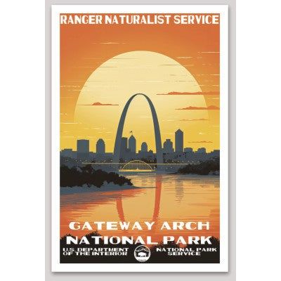 Gateway Arch National Park WPA Sticker Large - sticker