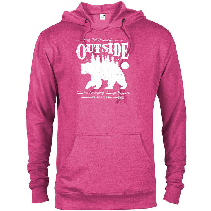 Get Yourself Outside Hoodie - Heliconia Heather / S - hoodie