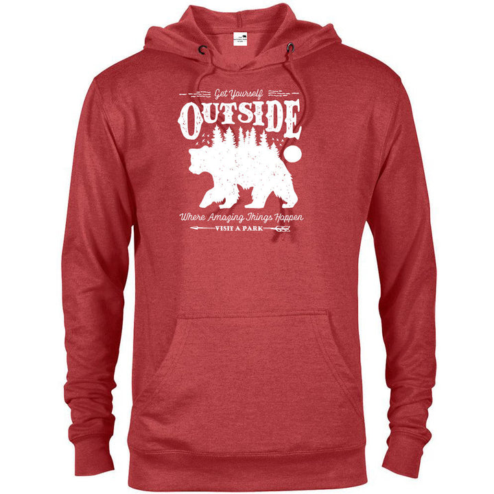 Get Yourself Outside Hoodie - Red Heather / S - hoodie