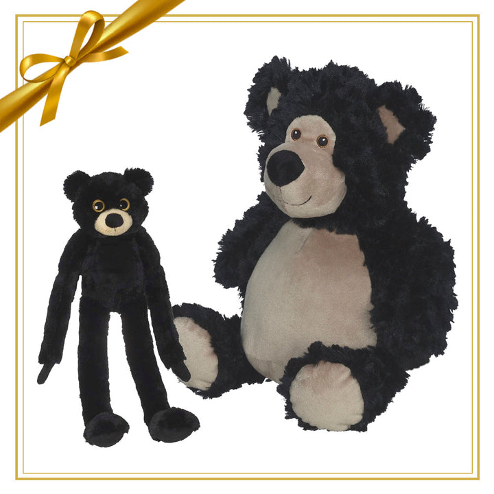 Gift Set - Bobby Buddy Bear & Mini Plush - black - Embroider Buddy®