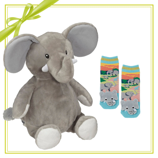 Gift Set - Elford Elephant Buddy & Socks - Embroider Buddy®