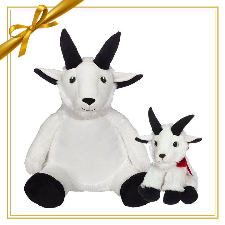 Gift Set - Garvin Goat Buddy & Mini Plush - white - Embroider Buddy®