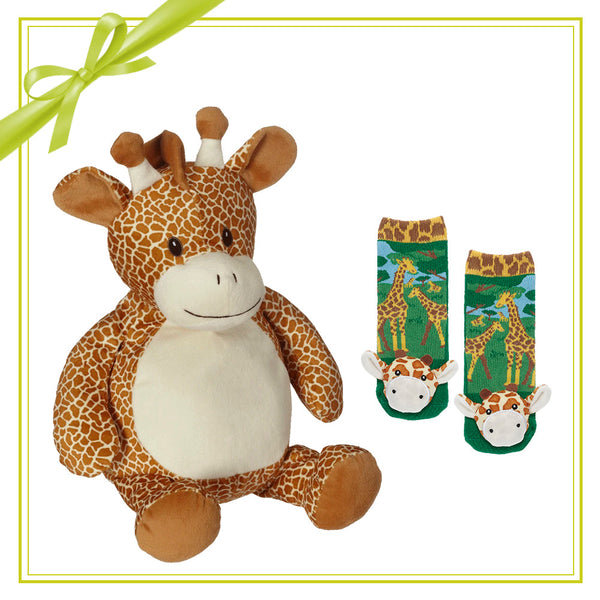 Gift Set - Gerry Giraffe Buddy & Socks - Embroider Buddy®