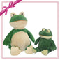 Two plush green frogs featured in the Gift Set with Hiphop Froggy Buddy and mini plush
