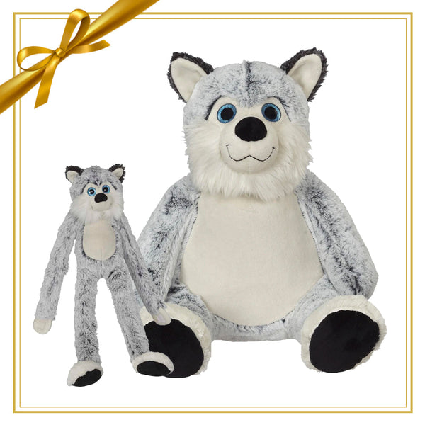 Gift Set - Horatio Husky Buddy & Mini Plush - grey - Embroider Buddy®