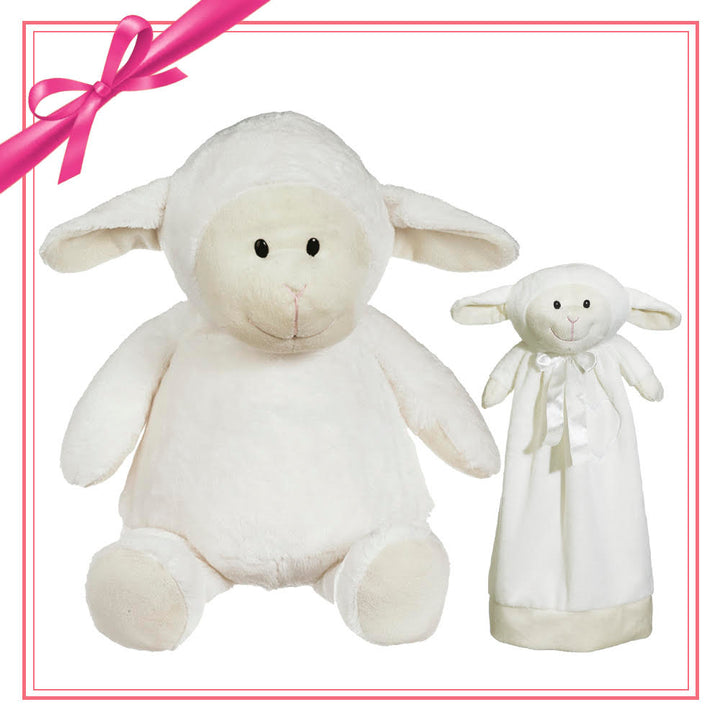 Gift Set - Lambton Lamb Buddy & Blankey - cream - Embroider Buddy®