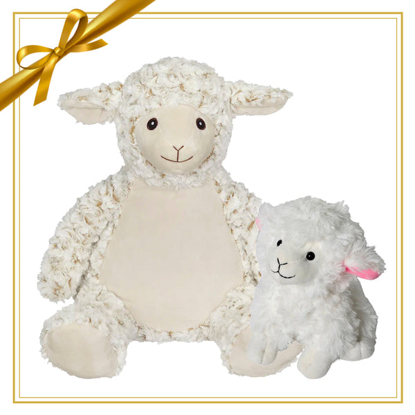 Gift Set - Luce Lamb Buddy & Mini Plush - cream - Embroider Buddy®