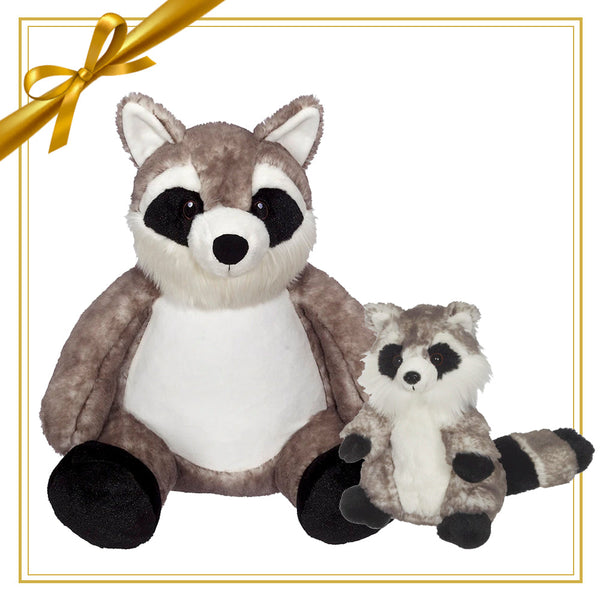 Gift Set - Rene Raccoon Buddy & Mini Plush 13097 - grey - Embroider Buddy®