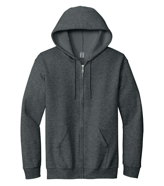 Gildan HEAVY BLEND FULL ZIP HOODED 1860 - Dark Heather / S - Fleece
