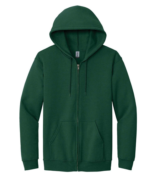 Gildan HEAVY BLEND FULL ZIP HOODED 1860 - Forest Green / S - Fleece