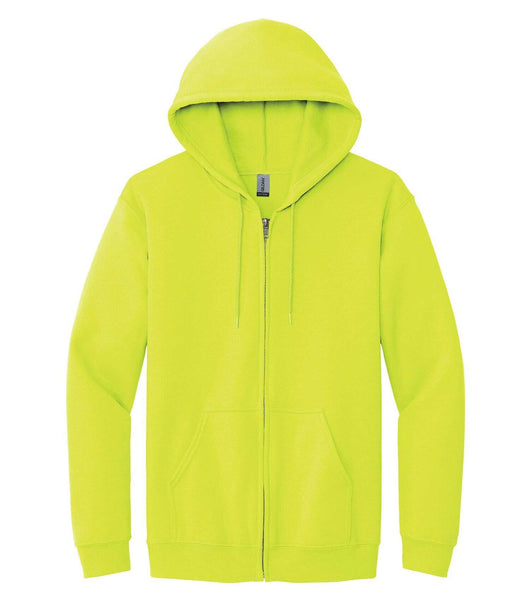 Gildan HEAVY BLEND FULL ZIP HOODED 1860 - Safety Green / S - Fleece