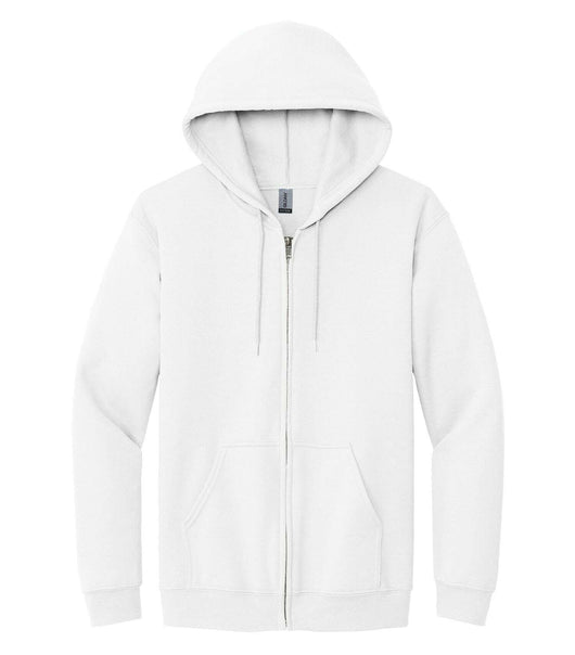 Gildan HEAVY BLEND FULL ZIP HOODED 1860 - White / S - Fleece