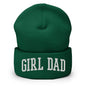 Girl Dad Varsity Letterman Block Embroidered Knit Cuffed Beanie - Spruce