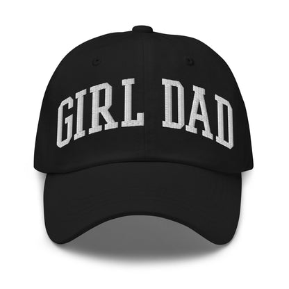 Girl Dad Varsity Letterman Embroidered Hat - Black