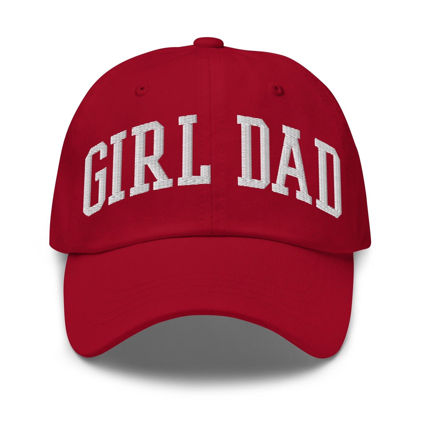 Girl Dad Varsity Letterman Embroidered Hat - Cranberry