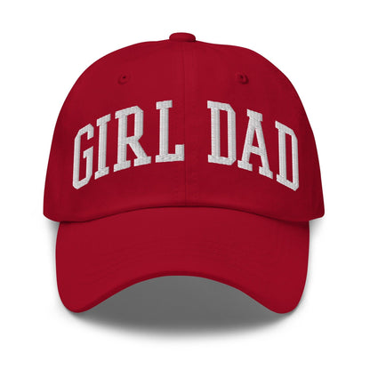Girl Dad Varsity Letterman Embroidered Hat - Cranberry