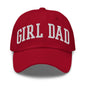 Girl Dad Varsity Letterman Embroidered Hat - Cranberry