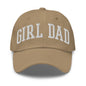 Girl Dad Varsity Letterman Embroidered Hat - Khaki