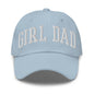 Girl Dad Varsity Letterman Embroidered Hat - Light Blue