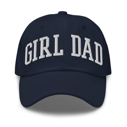 Girl Dad Varsity Letterman Embroidered Hat - Navy