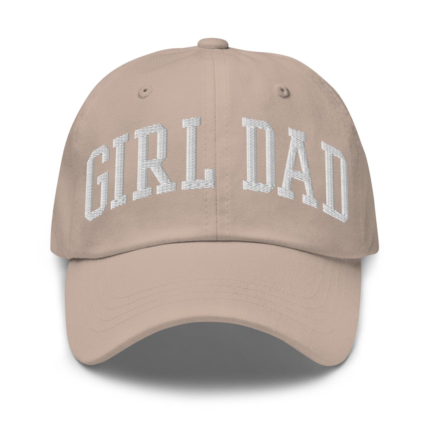 Girl Dad Varsity Letterman Embroidered Hat - Stone
