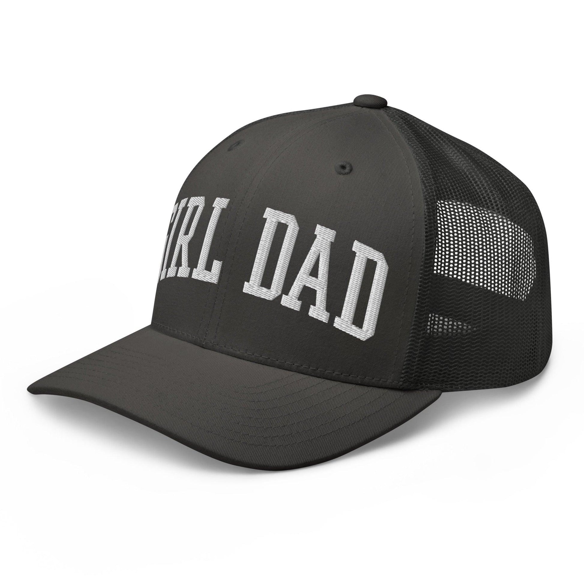 Girl Dad Varsity Letterman Embroidered Mesh Trucker Hat