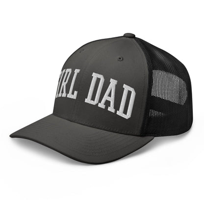Girl Dad Varsity Letterman Embroidered Mesh Trucker Hat