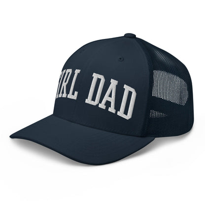 Girl Dad Varsity Letterman Embroidered Mesh Trucker Hat