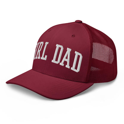 Girl Dad Varsity Letterman Embroidered Mesh Trucker Hat