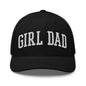 Girl Dad Varsity Letterman Embroidered Mesh Trucker Hat - Black