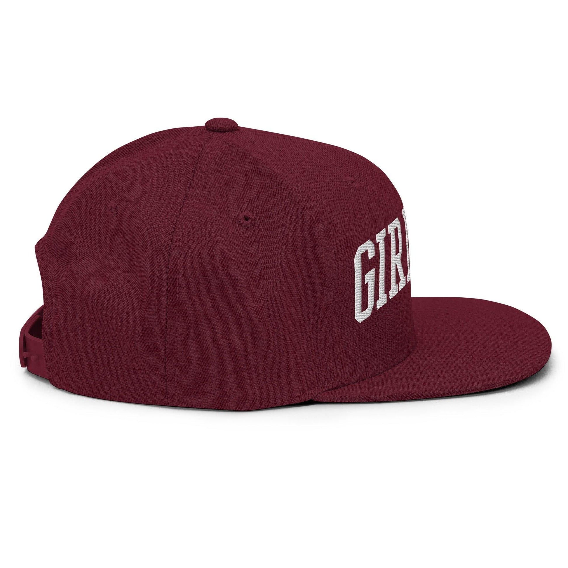 Girl Dad Varsity Letterman Flat Bill Brim Snapback Hat