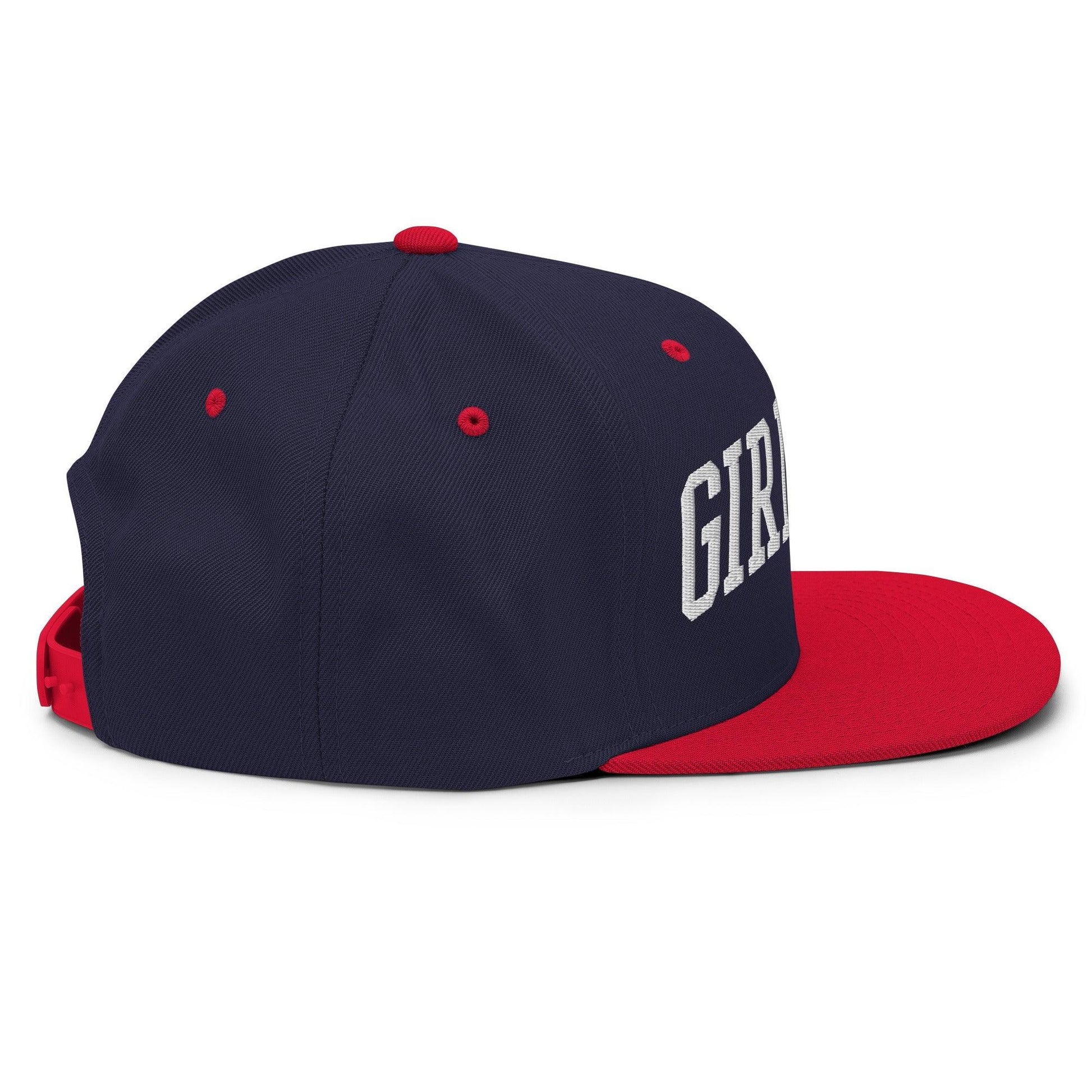 Girl Dad Varsity Letterman Flat Bill Brim Snapback Hat