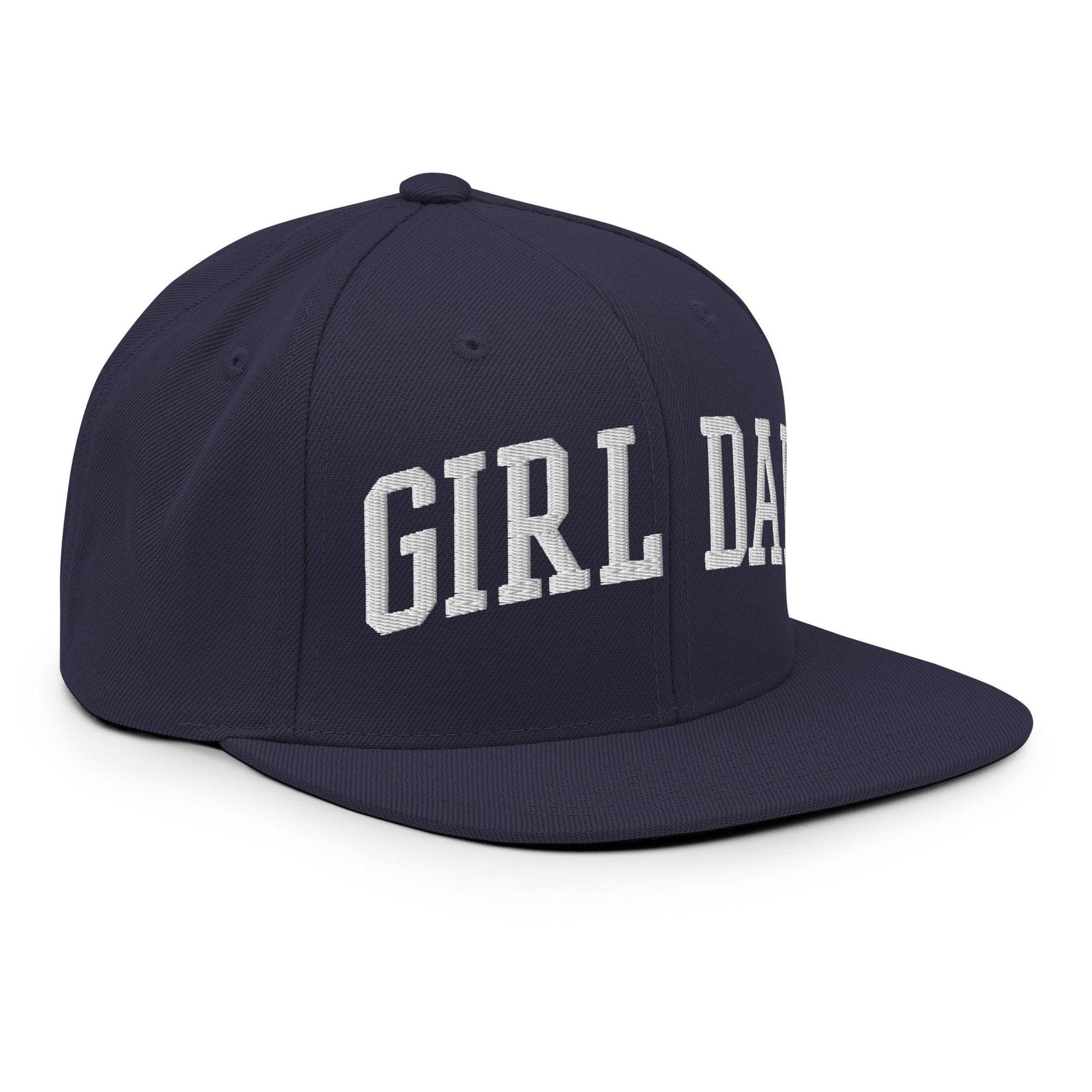 Girl Dad Varsity Letterman Flat Bill Brim Snapback Hat
