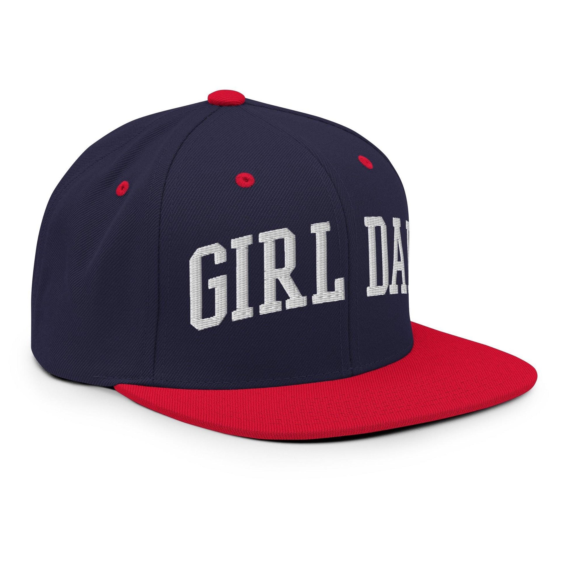 Girl Dad Varsity Letterman Flat Bill Brim Snapback Hat