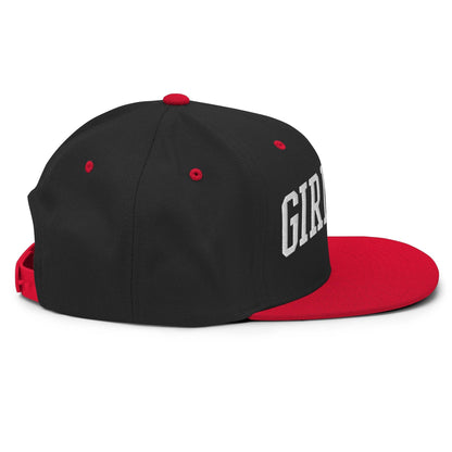 Girl Dad Varsity Letterman Flat Bill Brim Snapback Hat