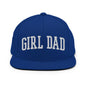 Girl Dad Varsity Letterman Flat Bill Brim Snapback Hat - Royal Blue