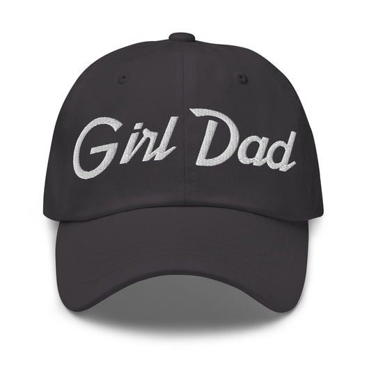 Girl Dad Vintage Sports Script Embroidered Dad Hat - Dark Grey