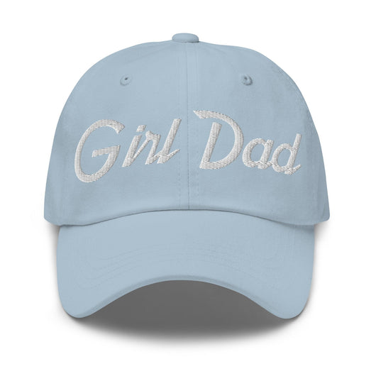 Girl Dad Vintage Sports Script Embroidered Dad Hat - Light Blue