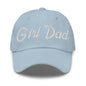 Girl Dad Vintage Sports Script Embroidered Hat - Light Blue