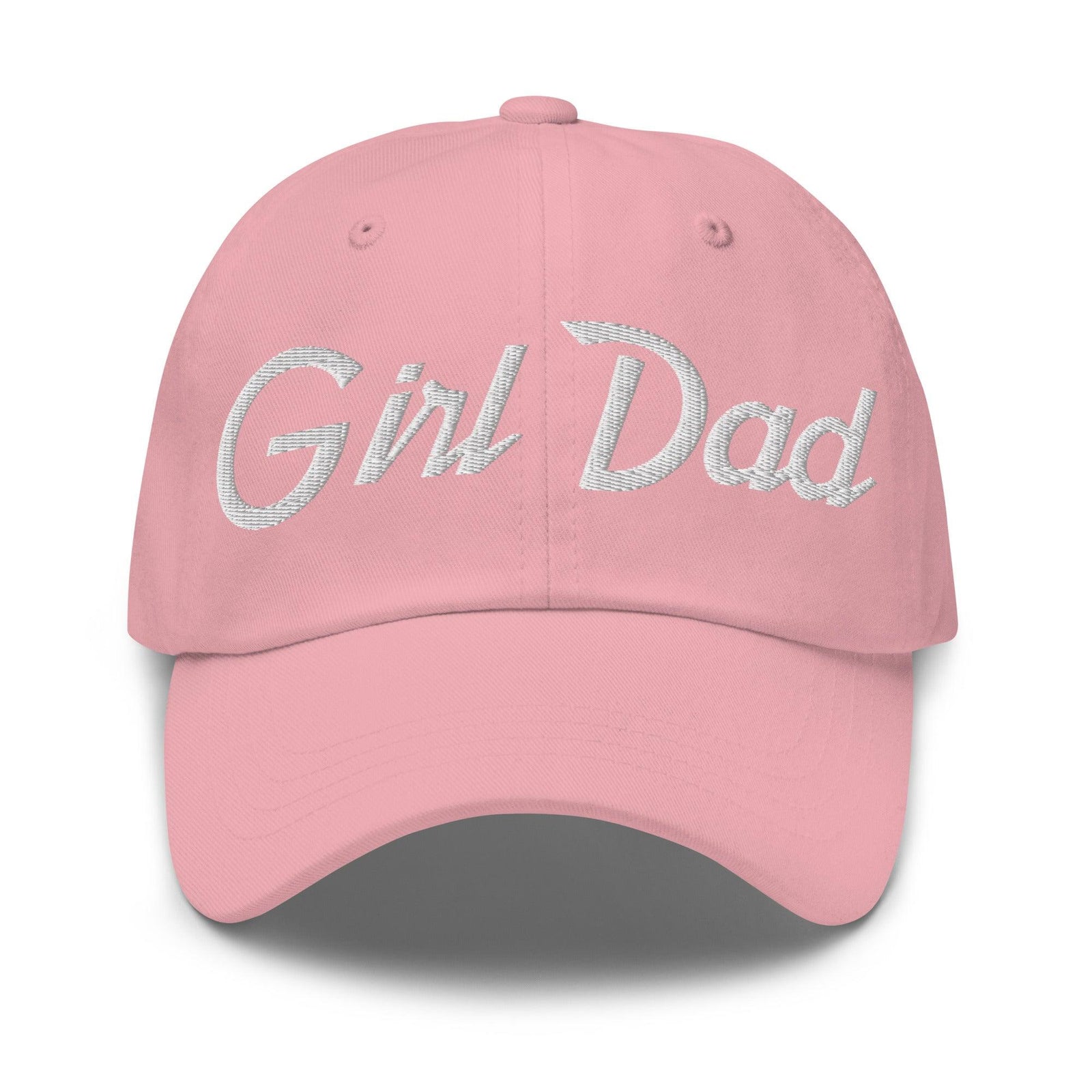 Girl Dad Vintage Sports Script Embroidered Dad Hat - Pink