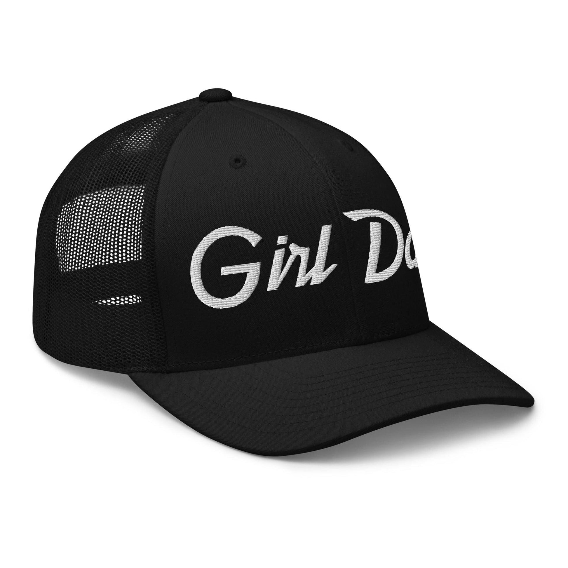 Girl Dad Vintage Sports Script Embroidered Mesh Trucker Hat
