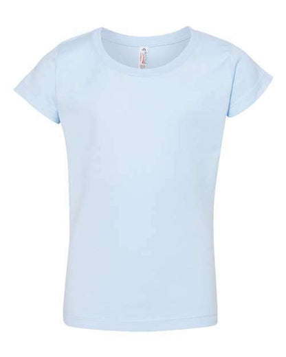 Light blue Girls Ultimate T-Shirt for custom apparel and bulk screen printing orders