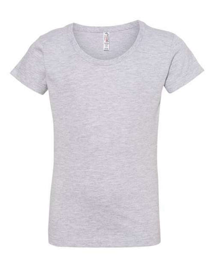 Gray short-sleeved T-shirt from Girls Ultimate T-Shirt for custom apparel and screen printing