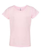 Pink short-sleeved Girls Ultimate T-Shirt for custom apparel and screen printing bulk orders