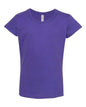 Purple short-sleeved T-shirt from Girls’ Ultimate T-Shirt for custom apparel and screen printing