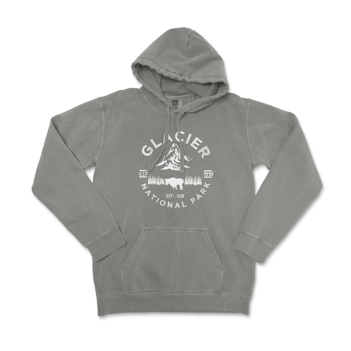 Glacier National Park Comfort Colors Hoodie - S / Grey - hoodie