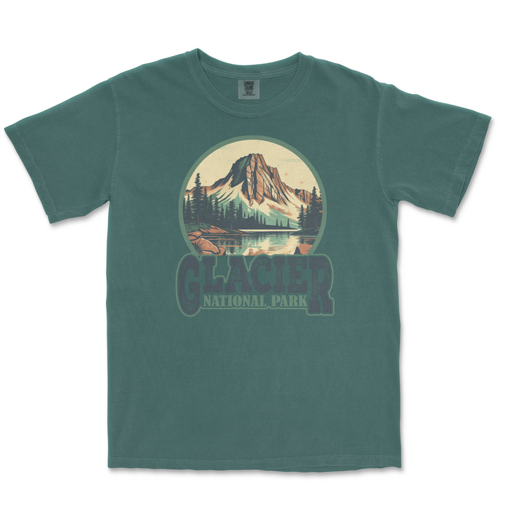 Glacier National Park Comfort Colors T Shirt - S / Blue Spruce - tshirt