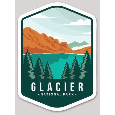 Glacier National Park Die Cut Sticker Large - sticker