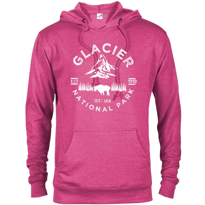 Glacier National Park Hoodie - S / Heliconia Heather - hoodie