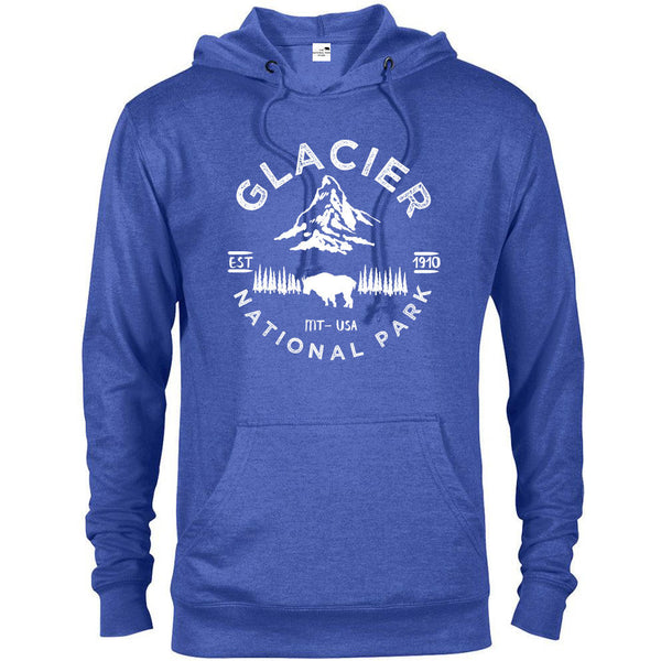 Glacier National Park Hoodie - S / Royal Heather - hoodie